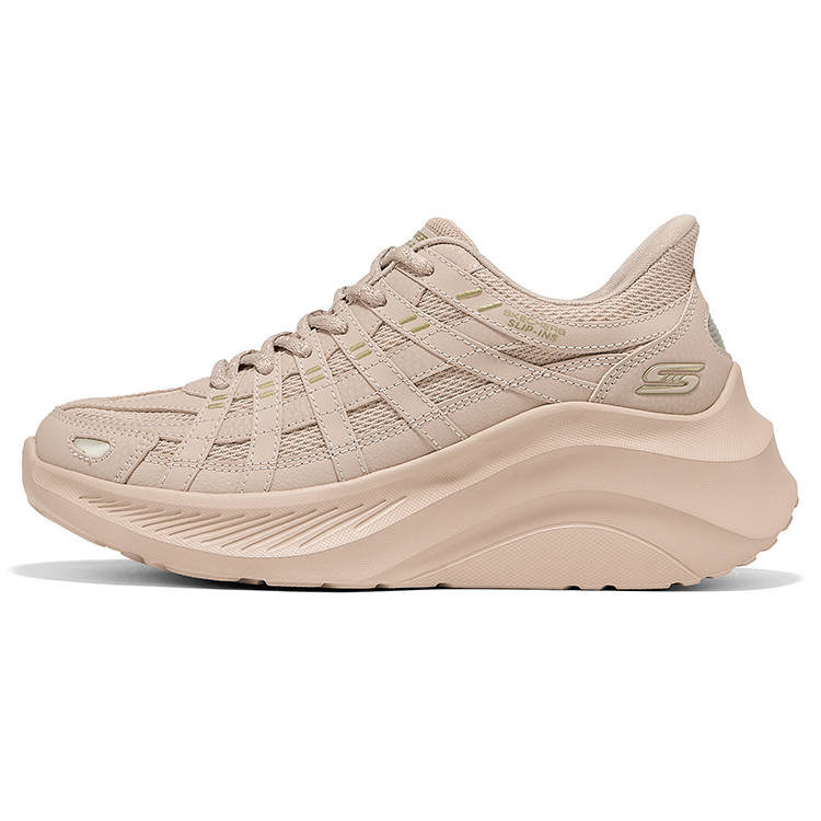 Skechers Bob's SPORT Flashy Platform Shoes Breathable Training Shoes Women's Tan