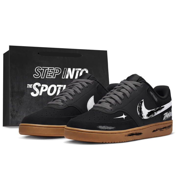 Nike Nike Court Vision 1 Skateboard Shoes Men's Low Top Black