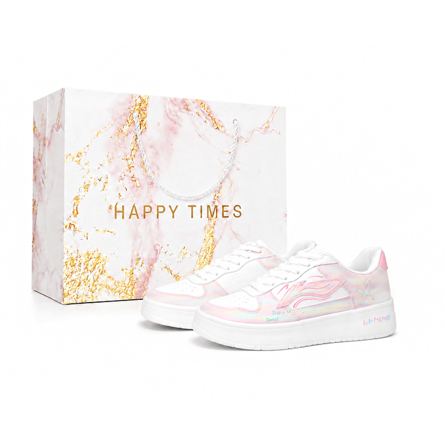Li-Ning Li Ning Floating Boat Skateboard Shoes Women's Low Top Gradient Pink