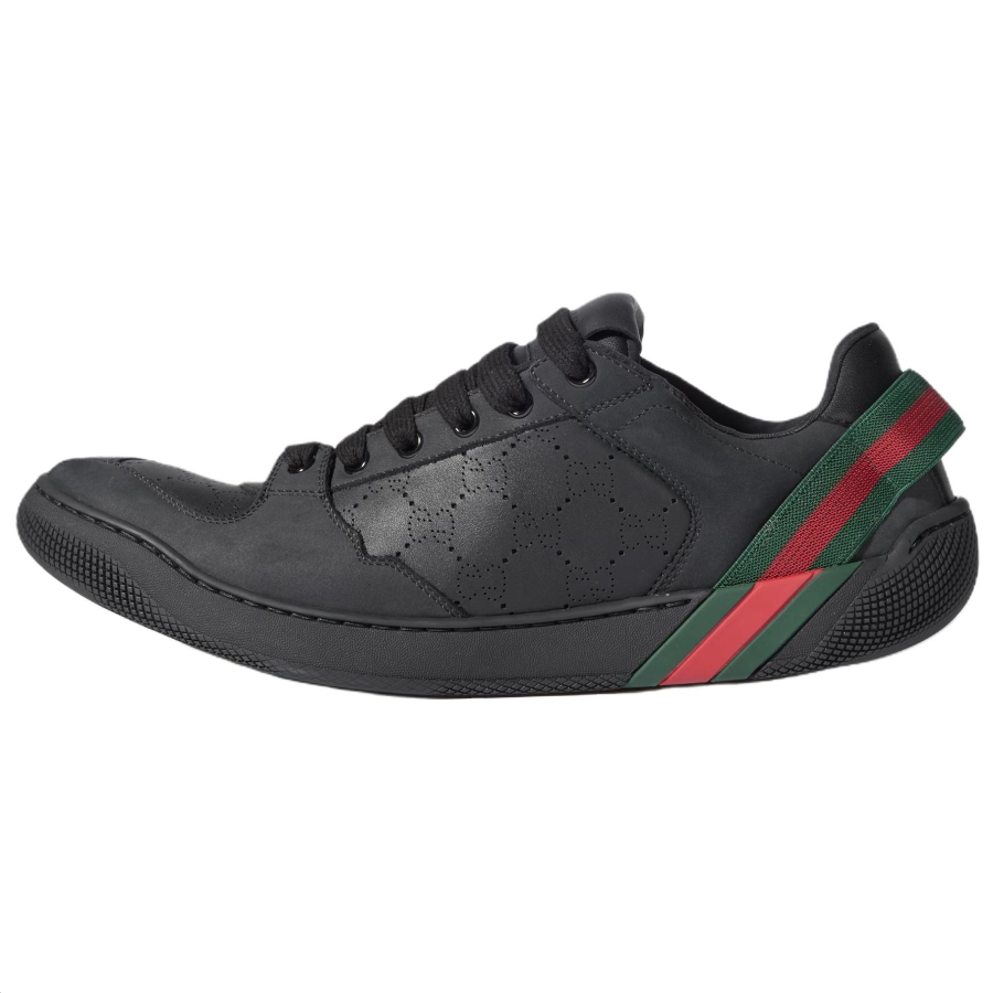 GUCCI Screener Skateboard Shoes Men's Low Top Black