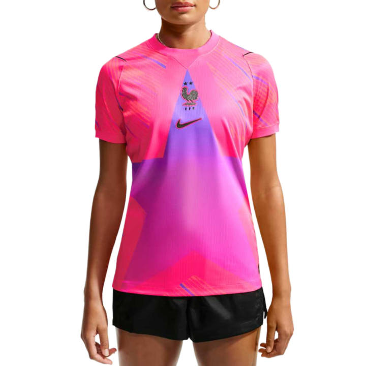 Nike Nike FFF Soccer Jerseys Women's Bright Pink/Sunset Pulse/Bright Purple/Black Crew Neck