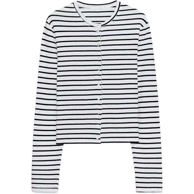 ZARA Knitwear Women's Stripes Crew Neck Moderate