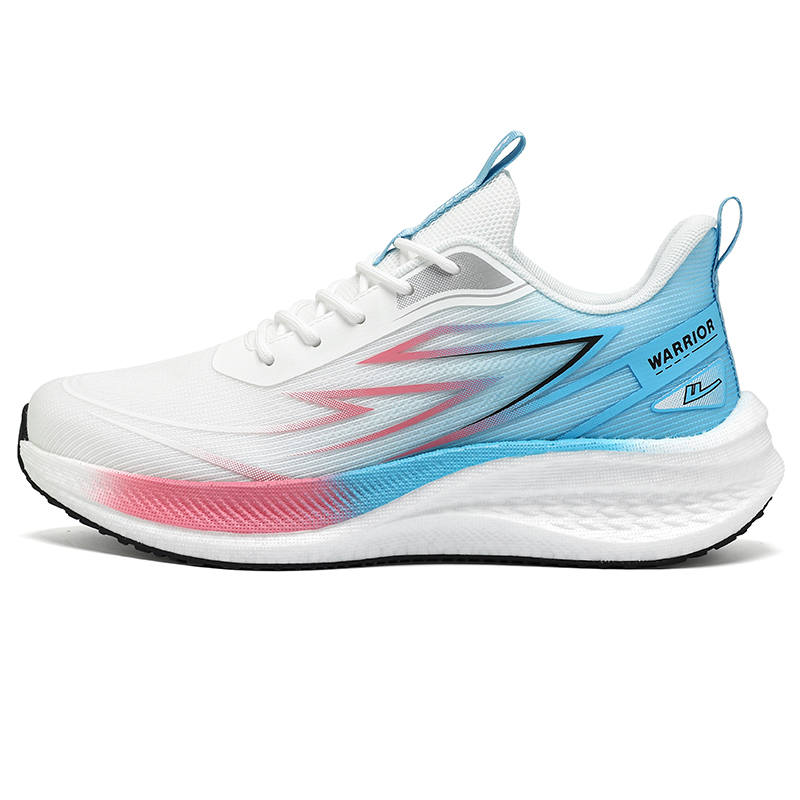 WARRIOR Running Shoes Unisex Low Top Ice Blue, Cloud Aqua Blue, Neon Green