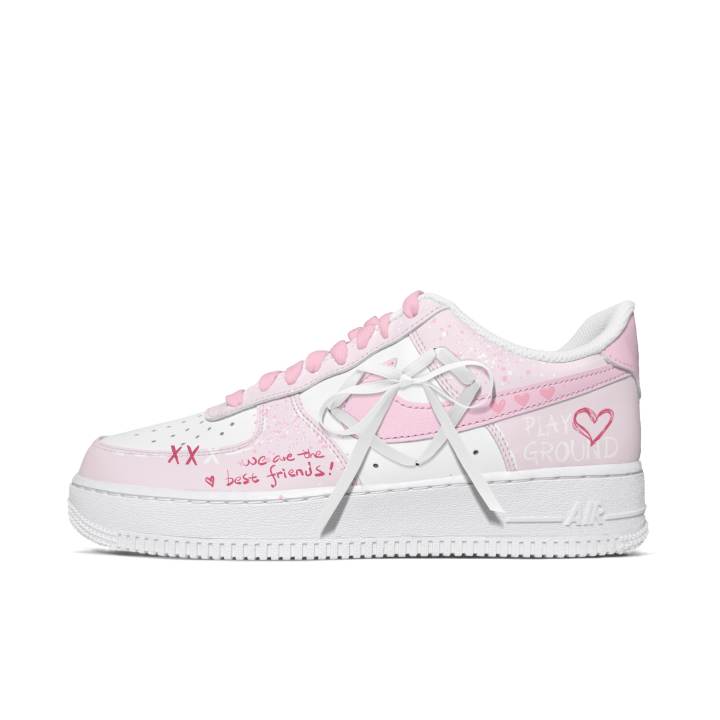 Nike Nike Air Force 1 Skateboard Shoes Men's Low Top White/Pink