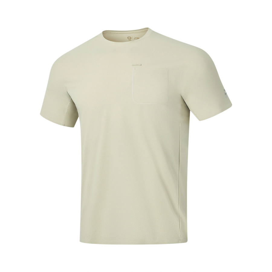 Li-Ning Li Ning Quick Dry T Shirts Men's Celadon Crew Neck Moderate