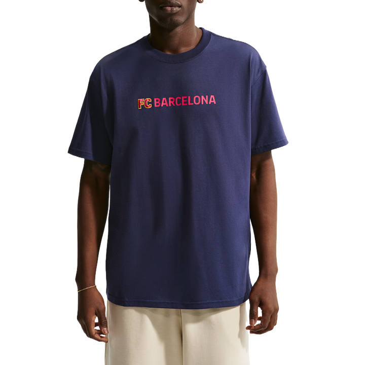 Nike Nike FC T Shirts Men's Black Blue Crew Neck Moderate