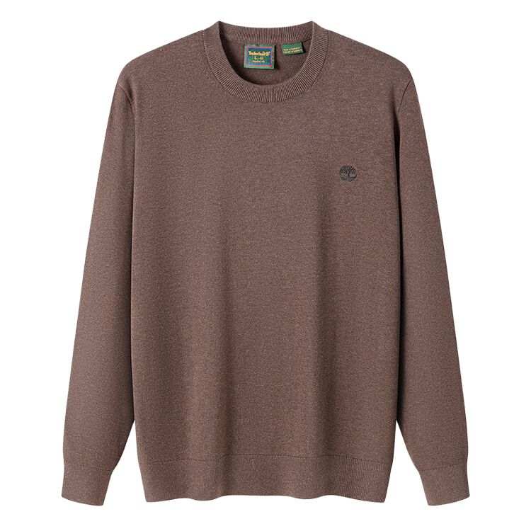 Timberland Knitwear Men's C36 Dark Brown Crew Neck Moderate