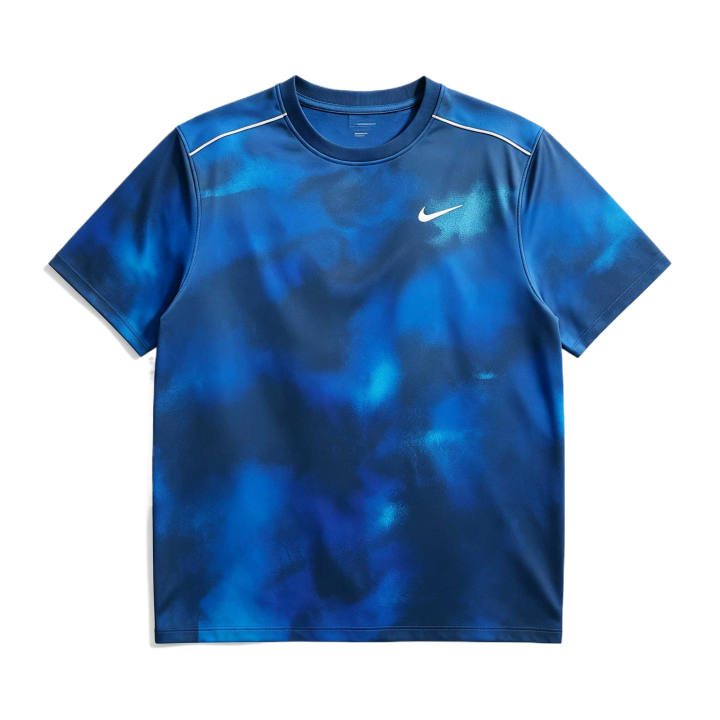Nike Nike DRI FIT MILER Running T Shirts Men's Midnight Blue Crew Neck