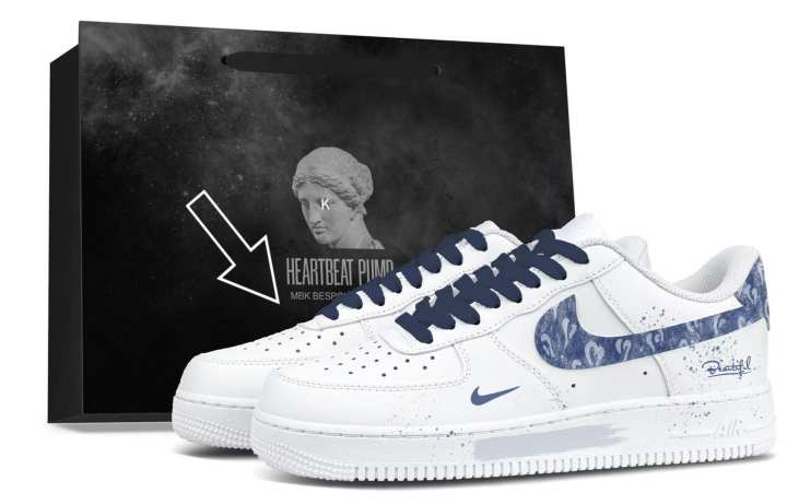 Nike Nike Air Force 1 Skateboard Shoes Unisex Low Top Blue