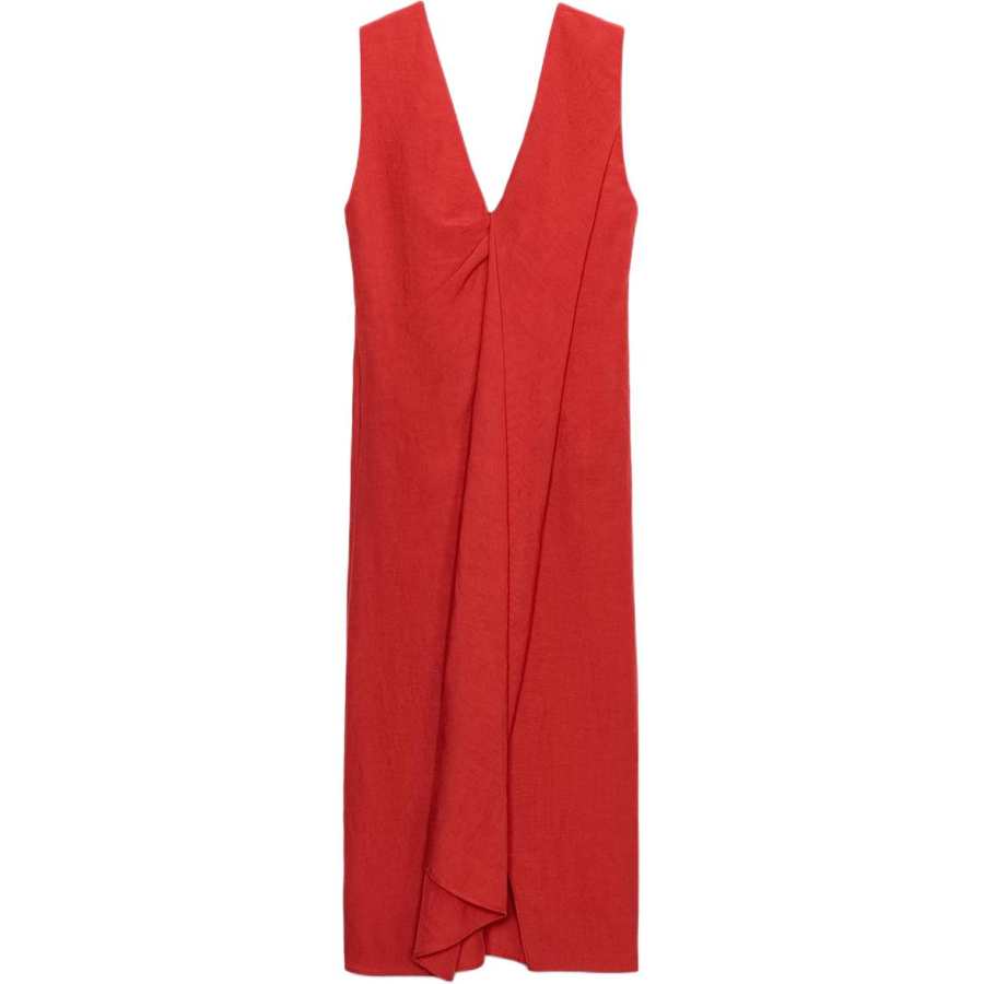 ZARA ZW Sleeveless Dresses Women's Red V Neck Moderate