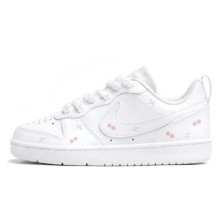 Nike Nike Court Borough Skateboard Shoes Women's Low Top White/Pink