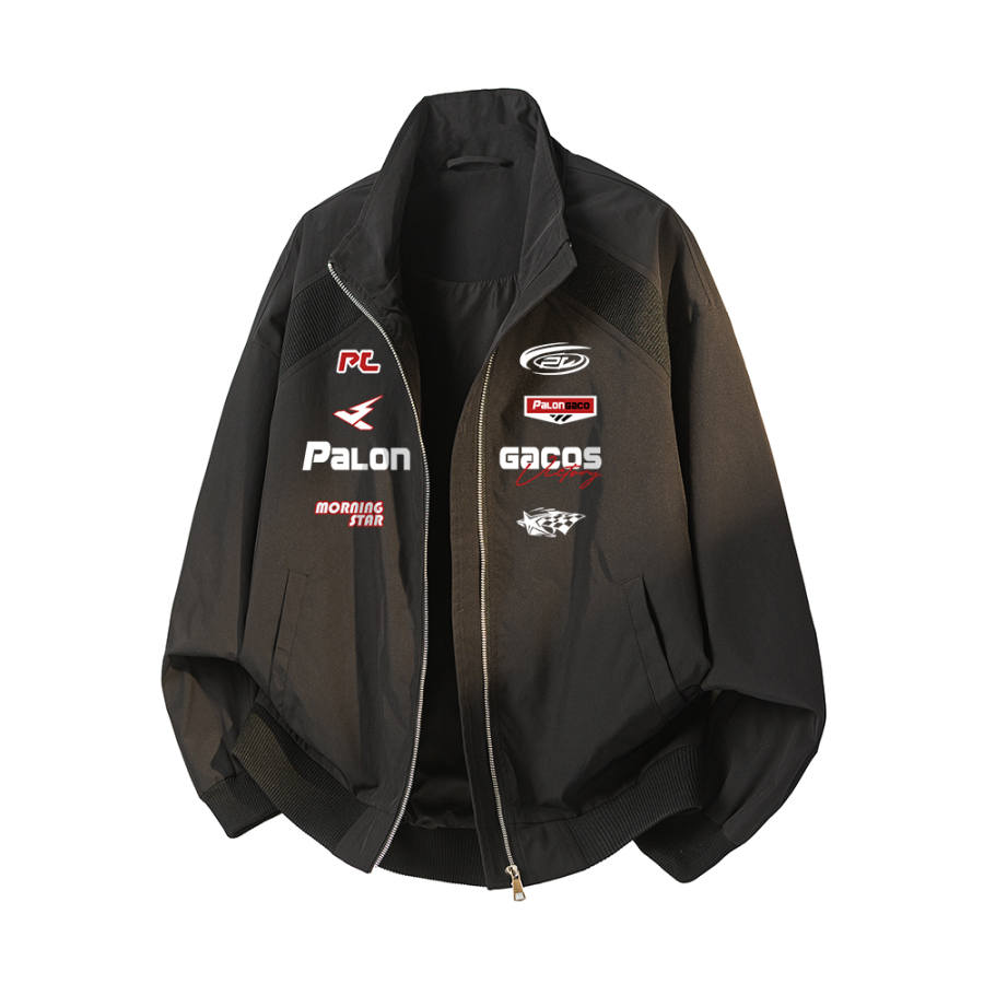 PAL ONGACO Jackets Unisex Stand Collar Moderate Straight Fit
