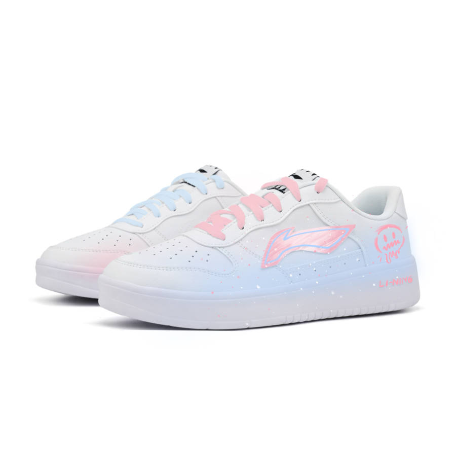 Li-Ning Li Ning Floating Boat Skateboard Shoes Unisex Low Top Blue Pink Gradient Color Block