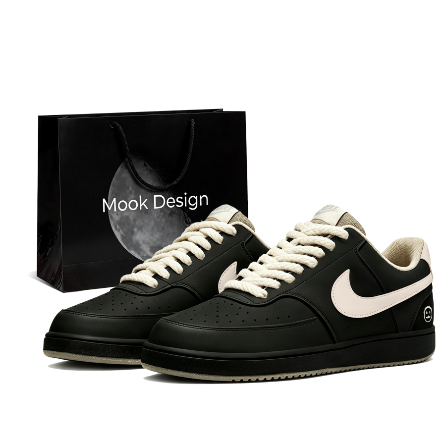 Nike Nike Court Vision Low Skateboard Shoes Men's Low Top Black Brown