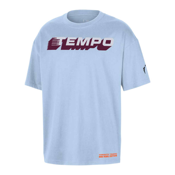 Nike Nike WNBA T Shirts Unisex Hydrogen Blue Crew Neck Moderate
