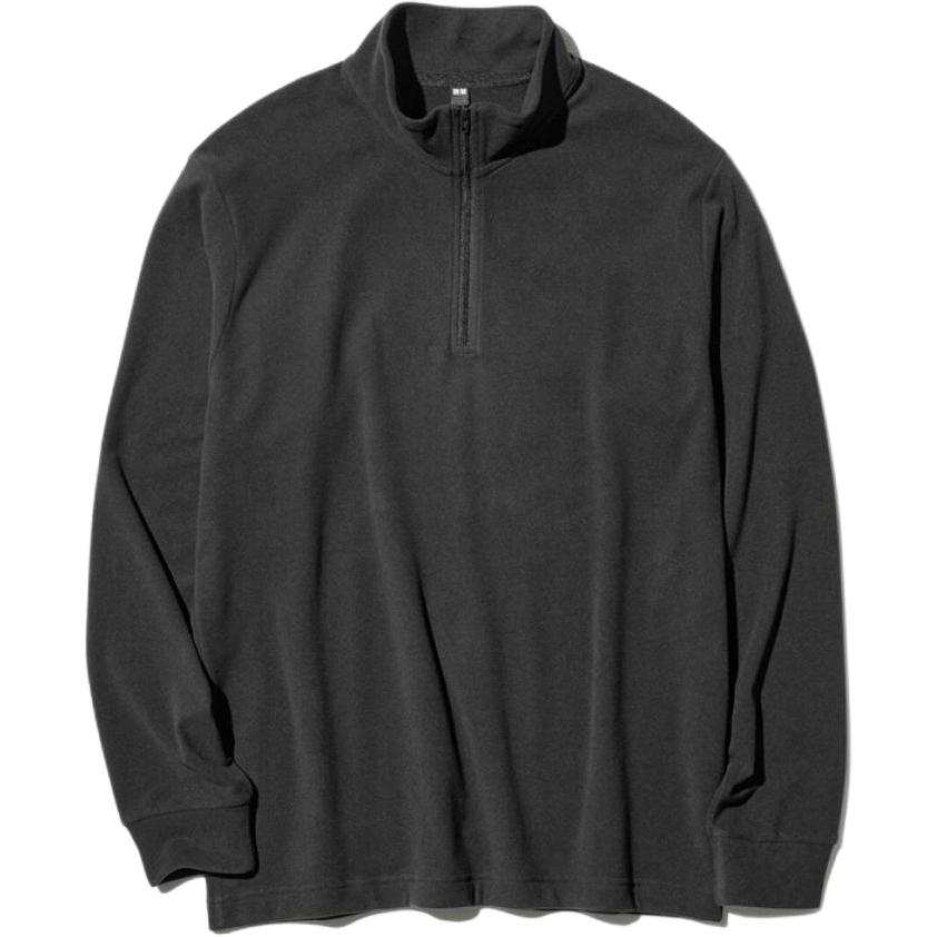 UNIQLO T Shirts Men's Black Stand Collar