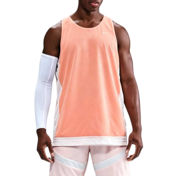 Nike Nike Basketball Jerseys Men's Apricot Agate/White/Light Ivory Crew Neck Moderate