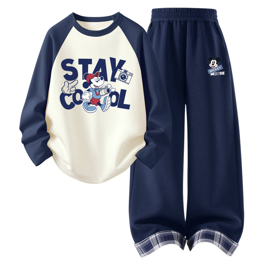 Disney Kids Casual Sportswear Crew Neck Thin Stretch Breathable