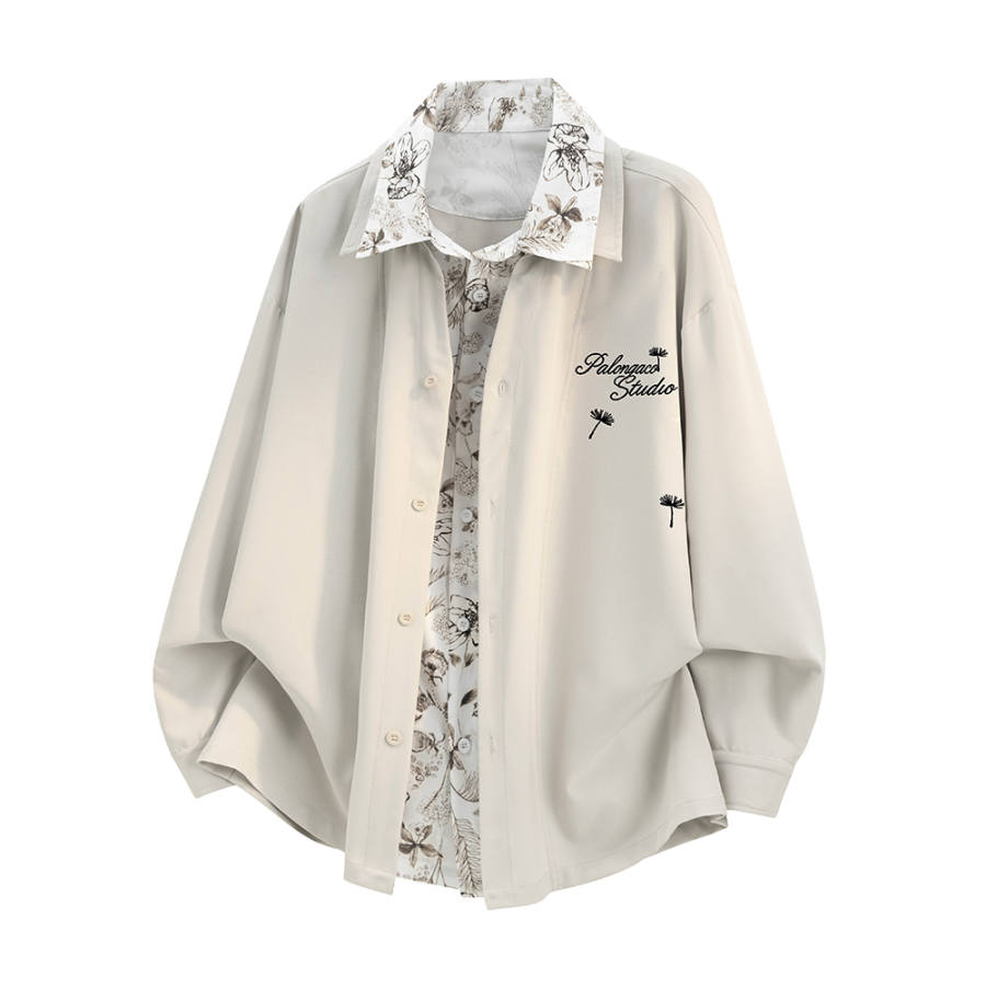 PAL ONGACO Shirts Unisex Lapel Moderate Straight Fit