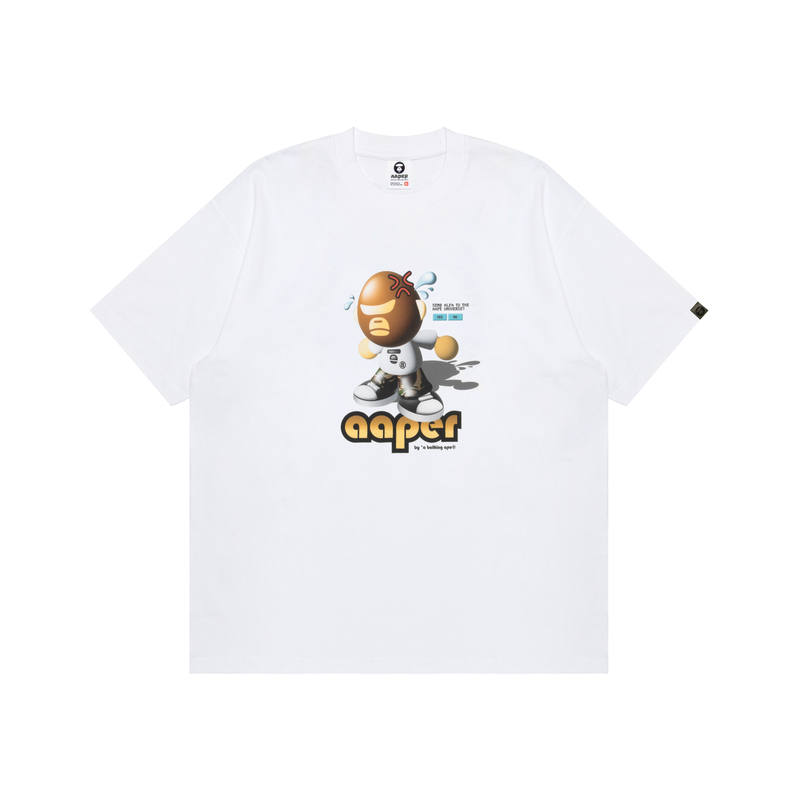 Aape T Shirts Men's Crew Neck Moderate Straight Fit