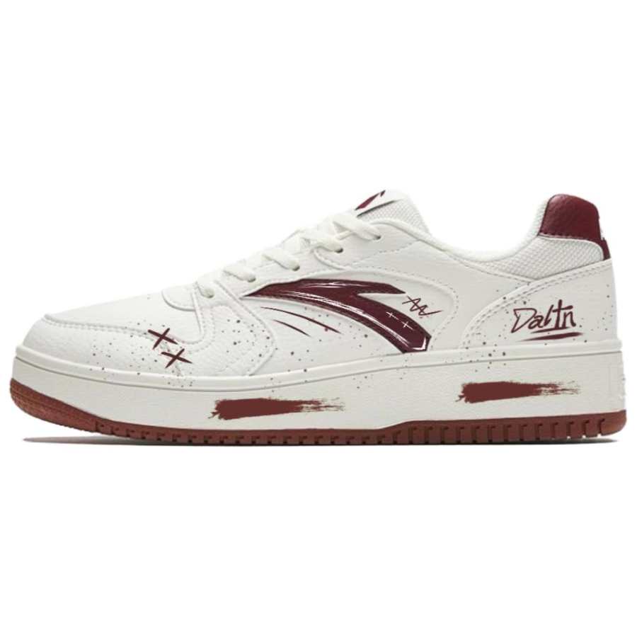 ANTA First Year Skateboard Shoes Unisex Low Top White, Red