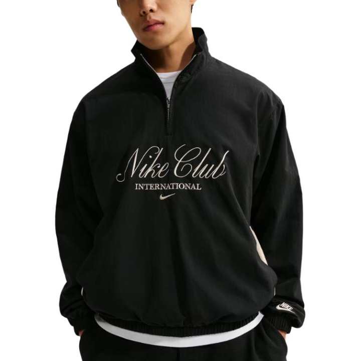 Nike Nike Club Jackets Men's Black Stand Collar Moderate