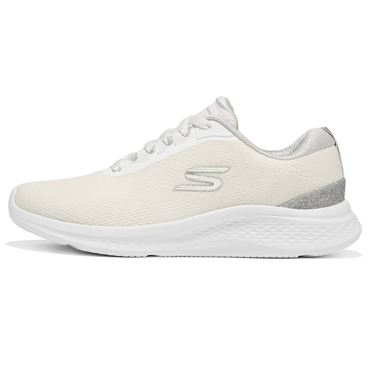 Skechers Sport Coverage Low top Walking Shoes Women's White Silver