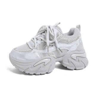 JBBCN Chunky Sneakers Women's Low Top Gray/Black/Beige