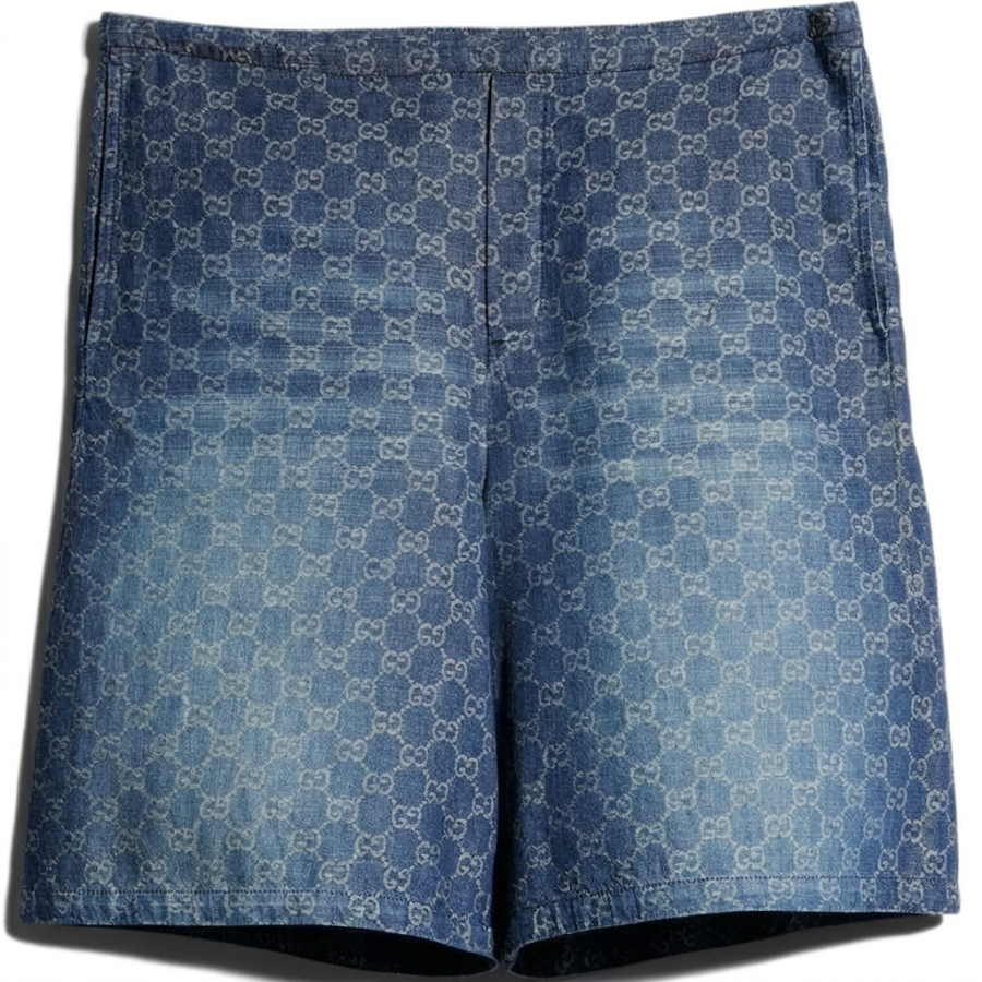GUCCI Denim Shorts Men's Blue Moderate Other