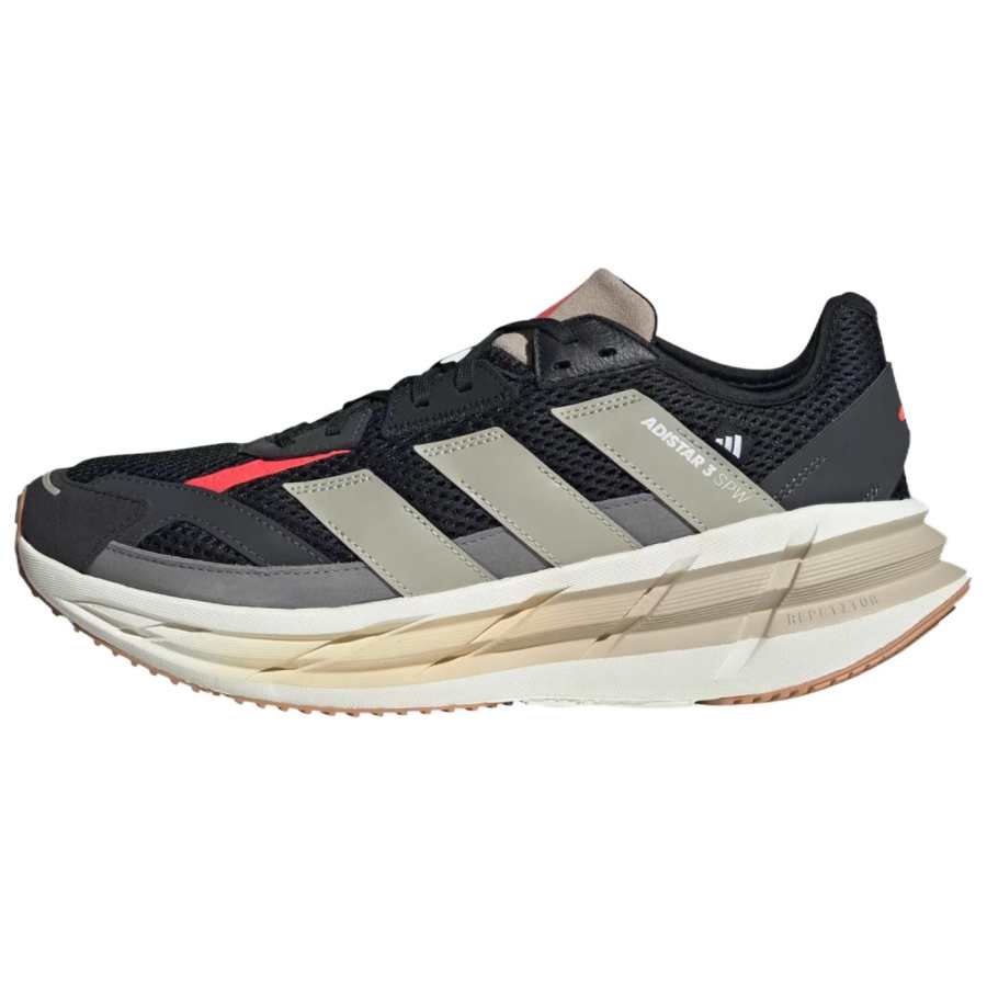 Adidas Adidas ADISTAR 3 Running Shoes Men's Core Black/Mysterious Beige/Bright Red