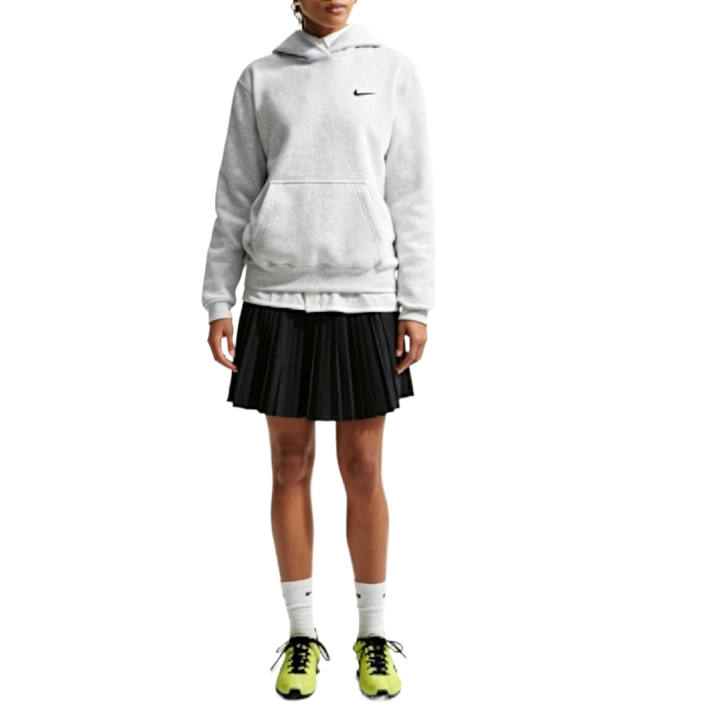 Nike Nike Sweatshirts Women's Birch Heather Gray/Black Hooded Non Detachable Moderate