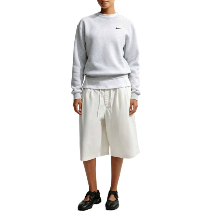 Nike Nike Sweatshirts Women's Birch Heather Gray/Black Crew Neck Moderate