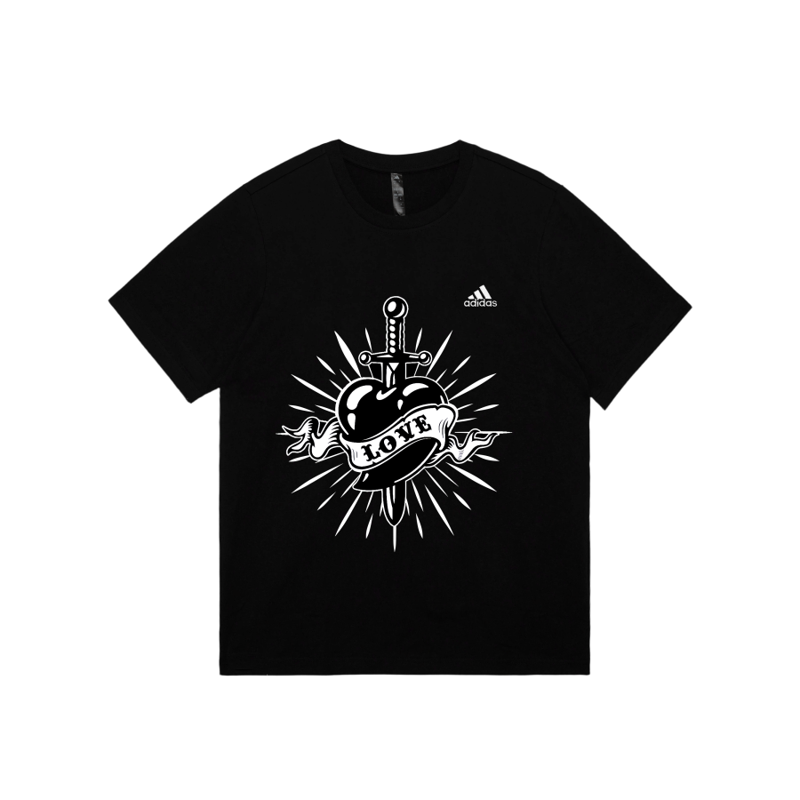 Adidas Adidas MUST HAVES T Shirts Unisex Black Crew Neck Moderate Straight Fit