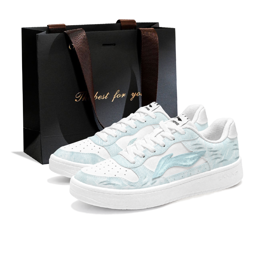 Li-Ning Li Ning Floating Boat Skateboard Shoes Unisex Low Top White/Cyan