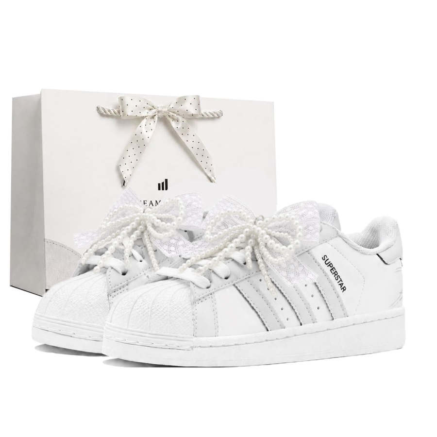 Adidas Originals SUPERSTAR Skateboard Shoes Unisex Low Top White/Gray