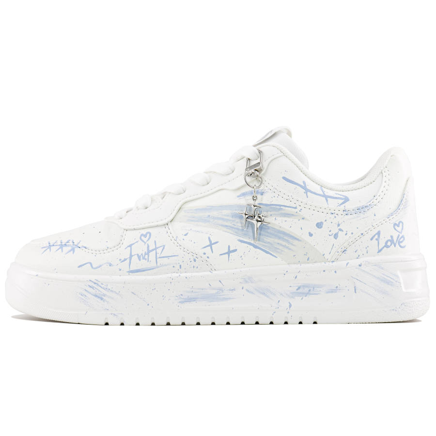 ANTA Easy Skateboard Shoes Men's Low Top Pink/Blue