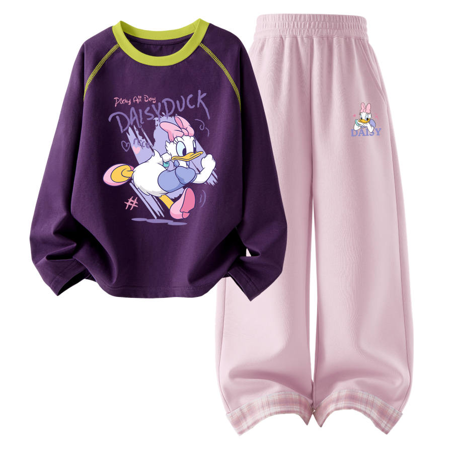 Disney Kids Casual Sportswear Crew Neck Thin Stretch Breathable