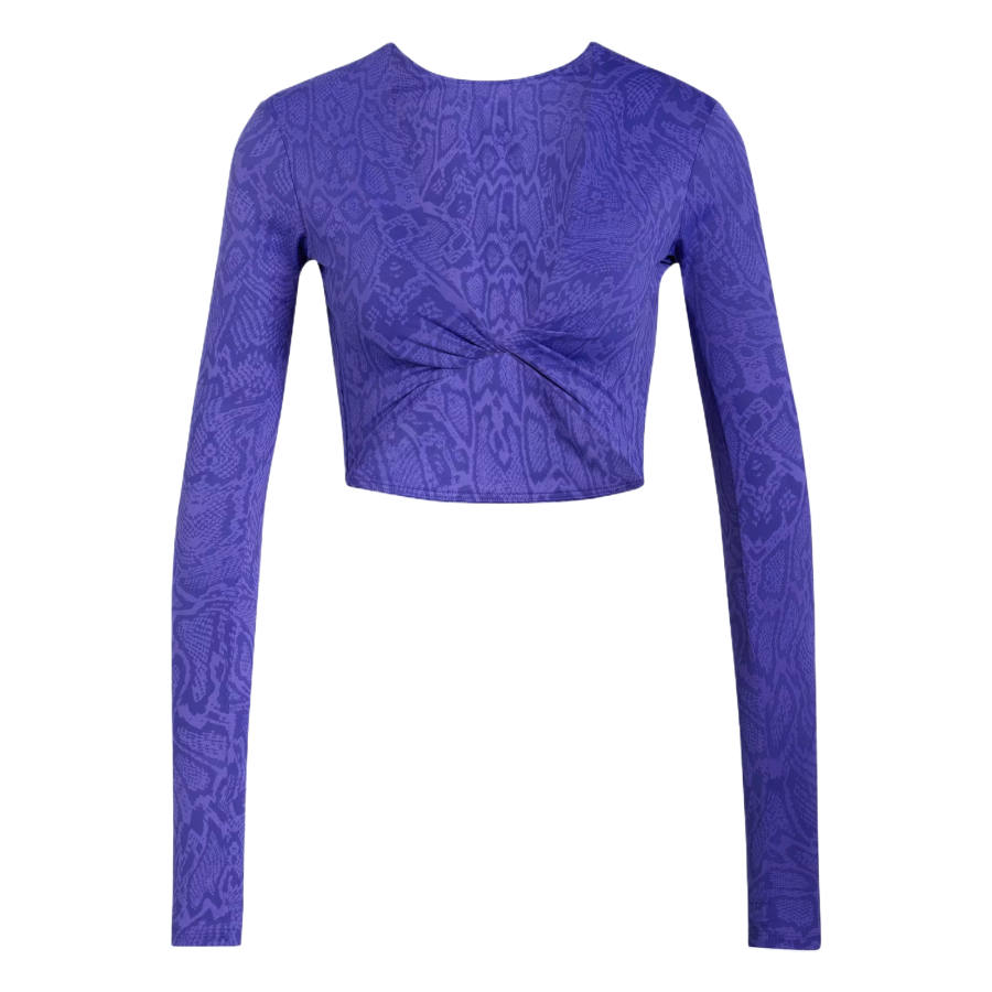 Adidas Adidas Fitness Clothing Women's Sun Purple/Pure Purple V Neck Moderate