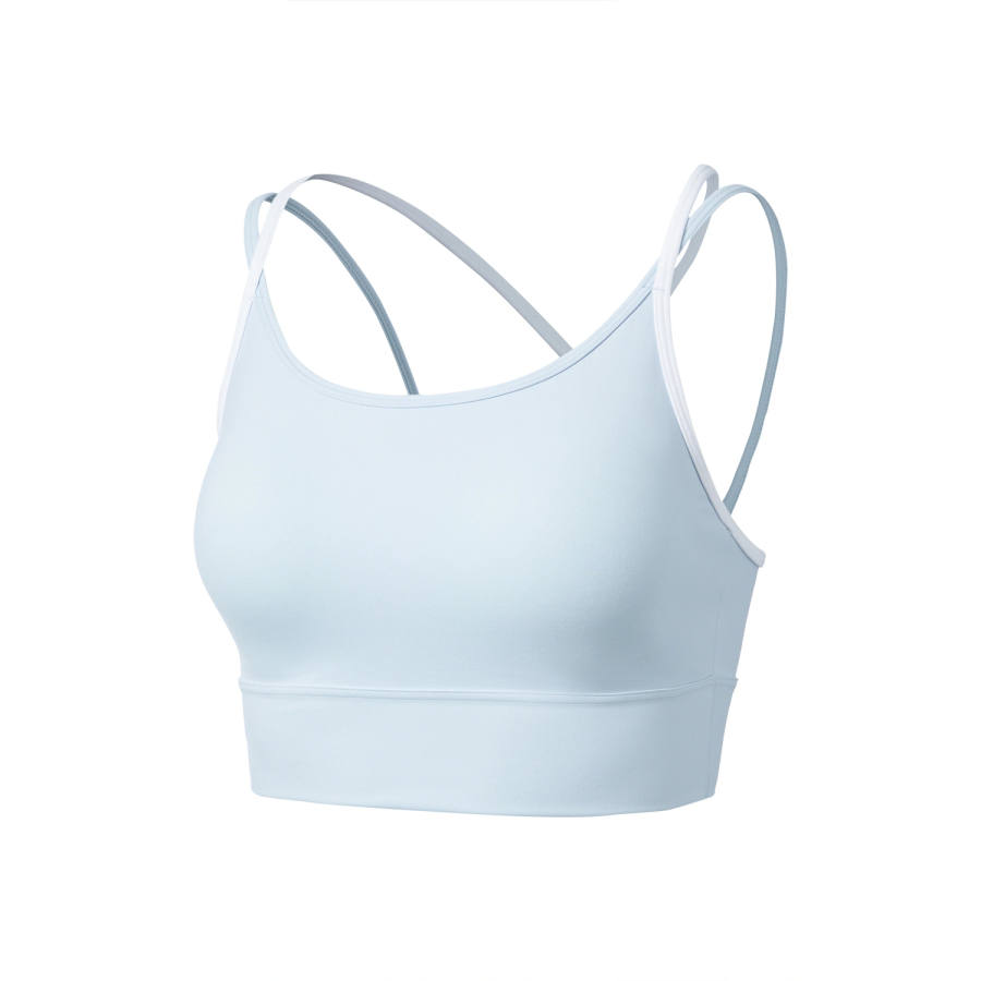 Li-Ning Li Ning Fitness Series Sports Underwear Women's First Frost Blue Crew Neck Moderate