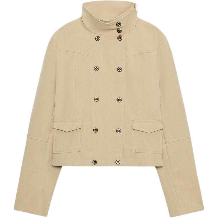 ZARA Jackets Women's Sand Stand Collar Moderate