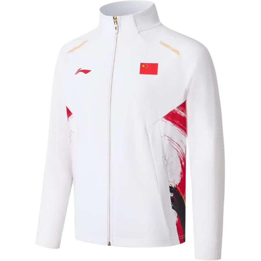 Li-Ning Li Ning Badminton Jerseys Unisex White Stand Collar Moderate