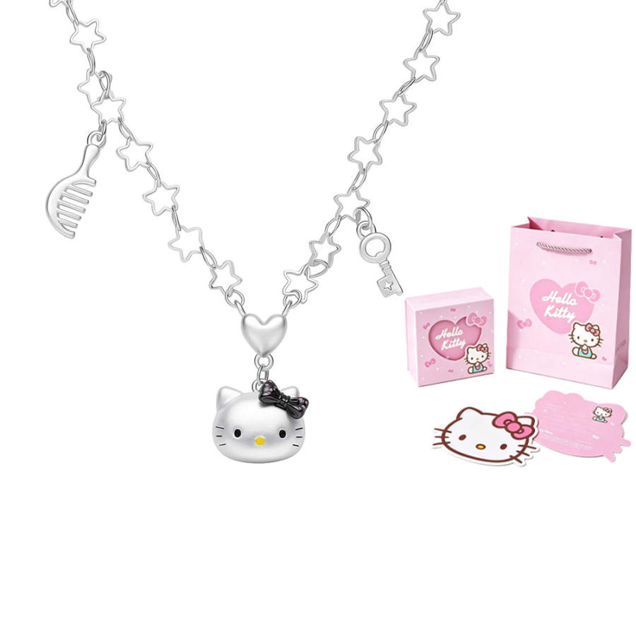Sanrio X Hello Kitty Hello Kitty Artificial Gemstone Necklaces Women's