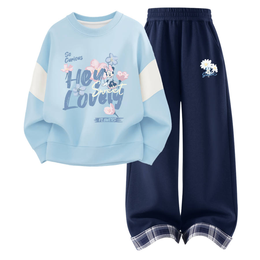 Disney Kids Casual Sportswear Crew Neck Thin Stretch Breathable