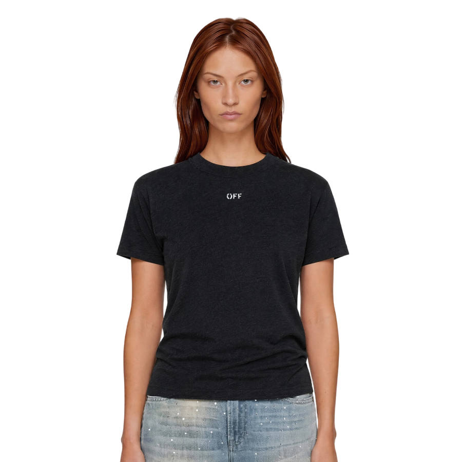 OFF-WHITE OFF WHITE T Shirts Women's Crew Neck Thin Straight Fit
