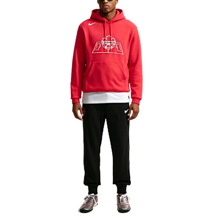 Nike Nike Sweatshirts Men's University Red Hooded Non Detachable Moderate
