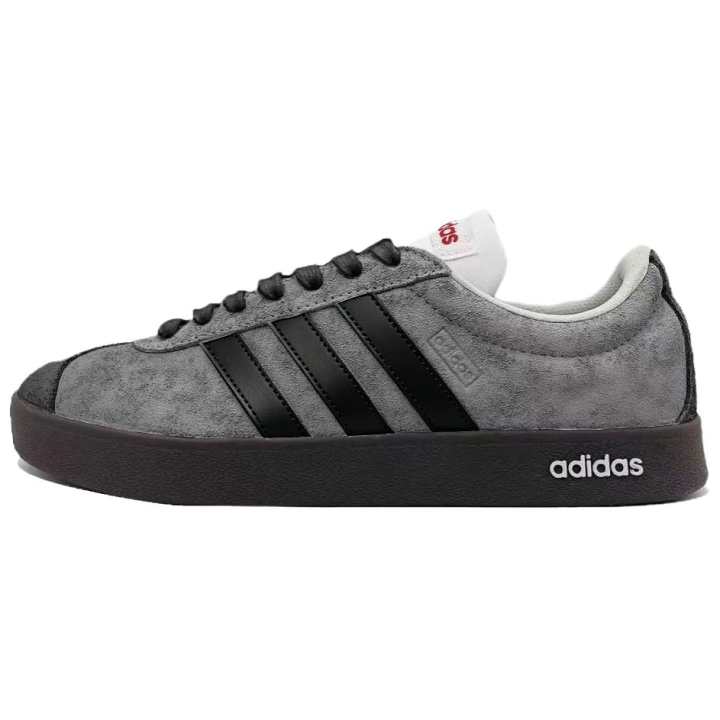Adidas Adidas VL COURT 2.0 German Army Trainers Unisex Low Top Gray & Black Contrast Patchwork