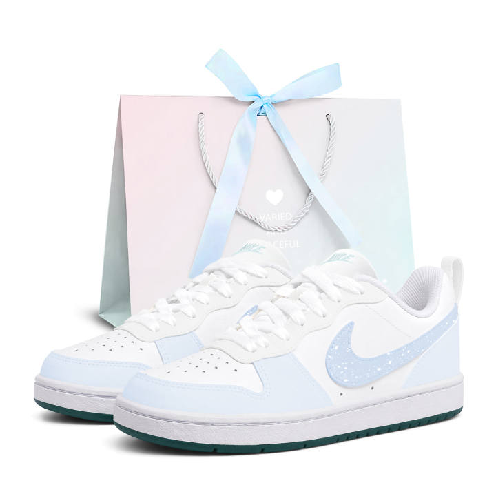 Nike Nike Court Borough Skateboard Shoes Women's Low Top White Blue