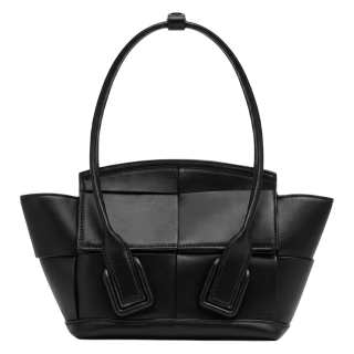 Bottega Veneta Arco Calfskin Shoulder Bag Mini Women's Black