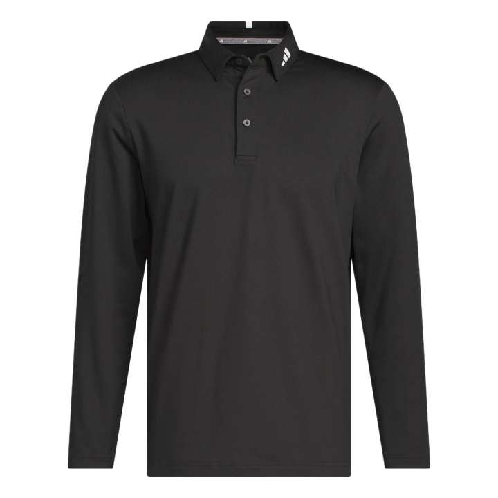 Adidas Adidas CLIMAWARM Golf Clothing Men's Black Polo Collar Moderate