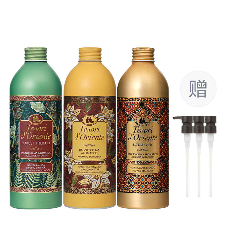 Tesori D'Oriente Premium Fragrance Shower Gel Hydrating Cleaning Aromatic 500ml